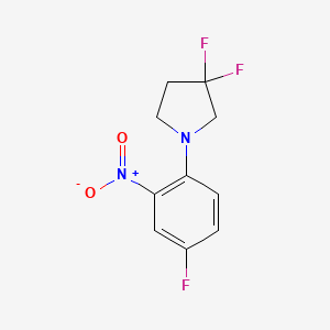 molecular formula C10H9F3N2O2 B1408195 5-氟-2-(3,3-二氟吡咯烷-1-基)硝基苯 CAS No. 1774896-54-6