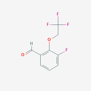 molecular formula C9H6F4O2 B1408198 3-氟-2-(2,2,2-三氟乙氧基)苯甲醛 CAS No. 1564713-64-9