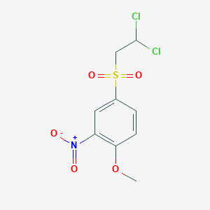 Benzene, 4-[(2,2-dichloroethyl)sulfonyl]-1-methoxy-2-nitro-