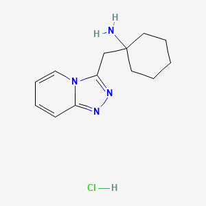 molecular formula C13H19ClN4 B1408199 [1-([1,2,4]三唑并[4,3-a]吡啶-3-基甲基)环己基]胺盐酸盐 CAS No. 1993010-50-6