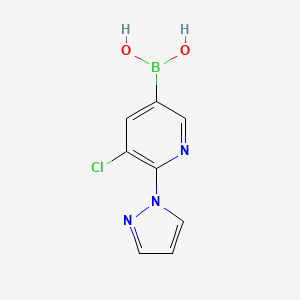 (5-Chloro-6-(1H-pyrazol-1-yl)pyridin-3-yl)boronic acid