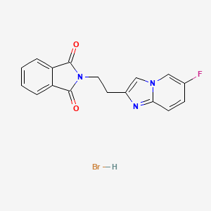 molecular formula C17H13BrFN3O2 B1408202 2-[2-(6-氟咪唑并[1,2-a]吡啶-2-基)乙基]-1H-异吲哚-1,3(2H)-二酮氢溴酸盐 CAS No. 1858250-77-7