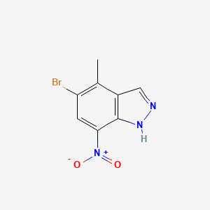 molecular formula C8H6BrN3O2 B1408203 5-bromo-4-methyl-7-nitro-1H-indazole CAS No. 1858255-52-3