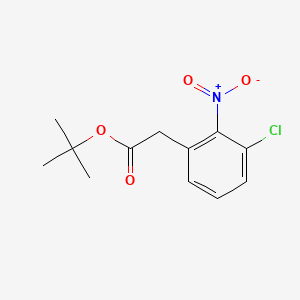 molecular formula C12H14ClNO4 B14082031 Tert-butyl 2-(3-chloro-2-nitrophenyl)acetate 