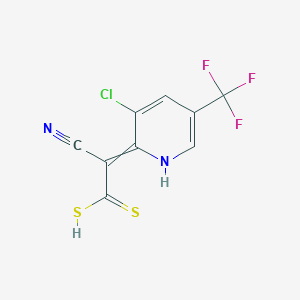 2-[3-chloro-5-(trifluoromethyl)-1H-pyridin-2-ylidene]-2-cyanoethanedithioic acid