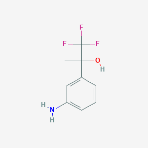 molecular formula C9H10F3NO B14082051 2-(3-Aminophenyl)-1,1,1-trifluoropropan-2-ol 