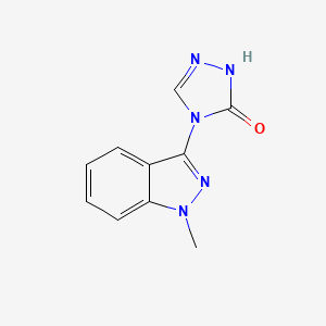 molecular formula C10H9N5O B1408206 4-(1-methyl-1H-indazol-3-yl)-2,4-dihydro-3H-1,2,4-triazol-3-one CAS No. 1440535-43-2
