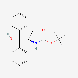 molecular formula C20H25NO3 B14082078 tert-Butyl (R)-(1-hydroxy-1,1-diphenylpropan-2-yl)carbamate 