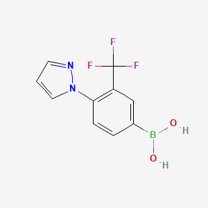 molecular formula C10H8BF3N2O2 B14082080 (4-(1H-Pyrazol-1-yl)-3-(trifluoromethyl)phenyl)boronic acid 