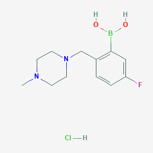 (5-Fluoro-2-((4-methylpiperazin-1-yl)methyl)phenyl)boronic acid hydrochloride