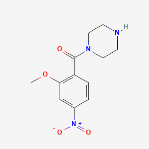 molecular formula C12H15N3O4 B14082221 1-(2-Methoxy-4-nitrobenzoyl)piperazine 