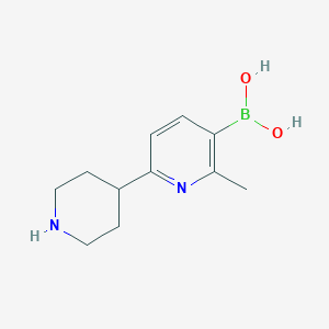 (2-Methyl-6-(piperidin-4-yl)pyridin-3-yl)boronic acid