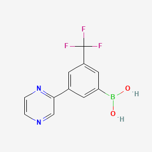 (3-(Pyrazin-2-yl)-5-(trifluoromethyl)phenyl)boronic acid