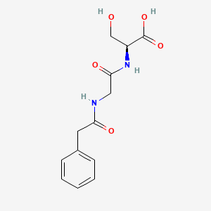 molecular formula C13H16N2O5 B14082285 N-(Phenylacetyl)glycyl-L-serine CAS No. 10251-03-3