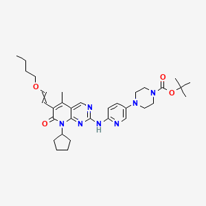 tert-Butyl 4-(6-((6-(2-butoxyvinyl)-8-cyclopentyl-5-methyl-7-oxo-7,8-dihydropyrido[2,3-d]pyrimidin-2-yl)amino)pyridin-3-yl)piperazine-1-carboxylate