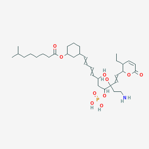 [3-[8-(2-Aminoethyl)-10-(3-ethyl-6-oxo-2,3-dihydropyran-2-yl)-5,8-dihydroxy-7-phosphonooxydeca-1,3,9-trienyl]cyclohexyl] 7-methyloctanoate