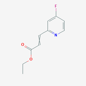 molecular formula C10H10FNO2 B14082340 Ethyl 3-(4-fluoropyridin-2-yl)prop-2-enoate 