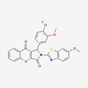 1-(4-Hydroxy-3-methoxyphenyl)-2-(6-methoxy-1,3-benzothiazol-2-yl)-1,2-dihydrochromeno[2,3-c]pyrrole-3,9-dione