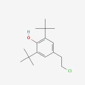 molecular formula C16H25ClO B14082350 Phenol, 4-(2-chloroethyl)-2,6-bis(1,1-dimethylethyl)- CAS No. 10176-13-3