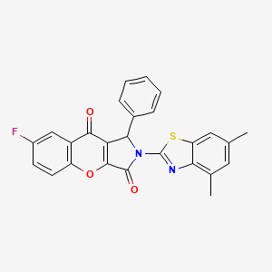 2-(4,6-Dimethyl-1,3-benzothiazol-2-yl)-7-fluoro-1-phenyl-1,2-dihydrochromeno[2,3-c]pyrrole-3,9-dione