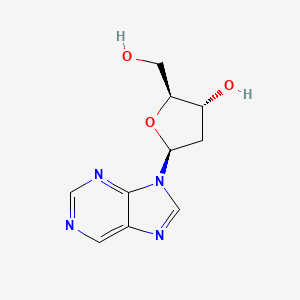 molecular formula C10H12N4O3 B14082376 (2S,3R,5S)-2-(hydroxymethyl)-5-purin-9-yloxolan-3-ol 