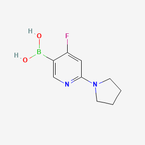 molecular formula C9H12BFN2O2 B14082386 (4-Fluoro-6-(pyrrolidin-1-yl)pyridin-3-yl)boronic acid 