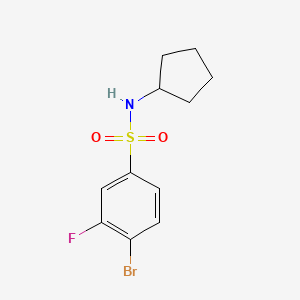 4-bromo-N-cyclopentyl-3-fluorobenzenesulfonamide