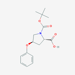 molecular formula C16H21NO5 B140824 (2S,4R)-Boc-4-苯氧基-吡咯烷-2-羧酸 CAS No. 147267-15-0