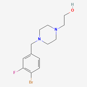 molecular formula C13H18BrFN2O B1408241 2-(4-(4-Bromo-3-fluorobenzyl)piperazin-1-yl)ethanol CAS No. 1704096-75-2