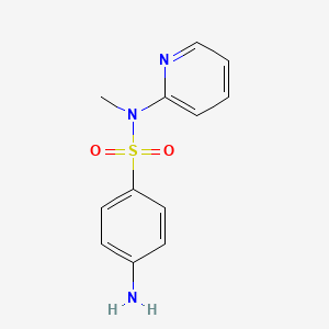 molecular formula C12H13N3O2S B14082422 Benzenesulfonamide, 4-amino-N-methyl-N-2-pyridinyl- CAS No. 51543-29-4