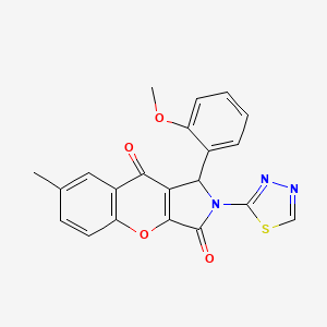 1-(2-Methoxyphenyl)-7-methyl-2-(1,3,4-thiadiazol-2-yl)-1,2-dihydrochromeno[2,3-c]pyrrole-3,9-dione