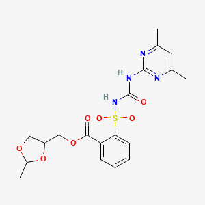 (2-Methyl-1,3-dioxolan-4-yl)methyl 2-({[(4,6-dimethylpyrimidin-2-yl)carbamoyl]amino}sulfonyl)benzoate