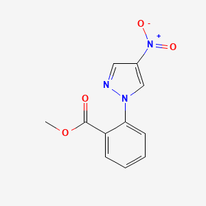 molecular formula C11H9N3O4 B14082450 Methyl 2-(4-nitropyrazol-1-yl)benzoate 