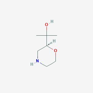 molecular formula C7H15NO2 B14082457 (S)-2-(Morpholin-2-yl)propan-2-ol 