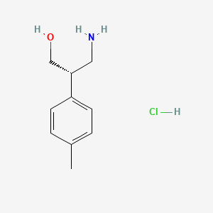 molecular formula C10H16ClNO B1408246 (S)-3-Amino-2-p-tolyl-propan-1-ol, hydrochloride CAS No. 1442114-65-9