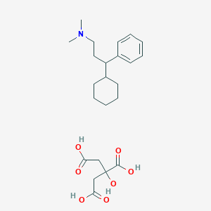 molecular formula C23H35NO7 B14082464 Gamfexine citrate CAS No. 22202-77-3