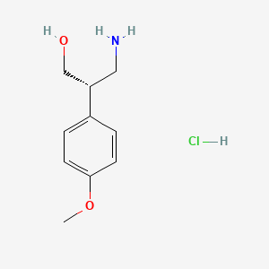 molecular formula C10H16ClNO2 B1408247 (S)-3-Amino-2-(4-methoxy-phenyl)-propan-1-ol, hydrochloride CAS No. 1442114-73-9