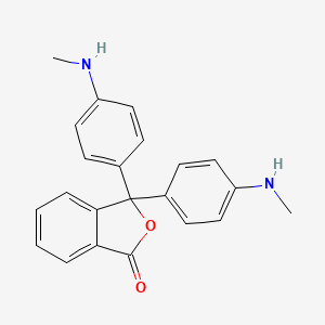 molecular formula C22H20N2O2 B14082492 1(3H)-Isobenzofuranone, 3,3-bis[4-(methylamino)phenyl]- CAS No. 102278-49-9