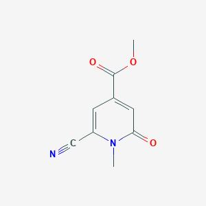 molecular formula C9H8N2O3 B14082496 Methyl 6-cyano-1,2-dihydro-1-methyl-2-oxo-4-pyridinecarboxylate 