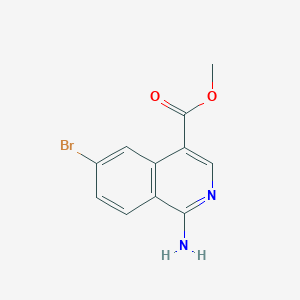 molecular formula C11H9BrN2O2 B14082500 Methyl 1-amino-6-bromoisoquinoline-4-carboxylate 