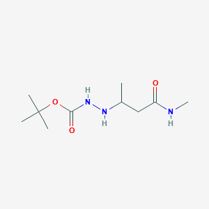 molecular formula C10H21N3O3 B1408251 Tert-butyl 2-[1-methyl-3-(methylamino)-3-oxopropyl]-1-hydrazinecarboxylate CAS No. 1781241-44-8