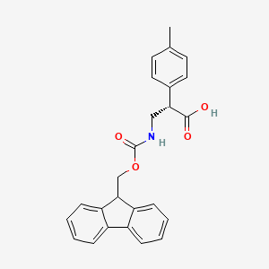 molecular formula C25H23NO4 B1408254 (S)-3-(9H-芴-9-基甲氧羰基氨基)-2-对甲苯基丙酸 CAS No. 1280787-15-6
