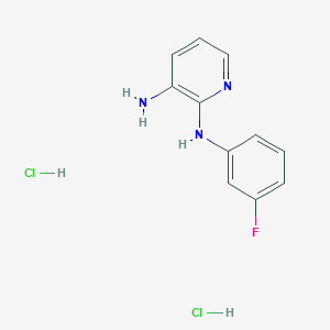 molecular formula C11H12Cl2FN3 B1408256 N2-(3-fluorophenyl)pyridine-2,3-diamine dihydrochloride CAS No. 1820740-03-1
