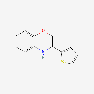 molecular formula C12H11NOS B1408257 3-(thiophen-2-yl)-3,4-dihydro-2H-benzo[b][1,4]oxazine CAS No. 1630031-24-1