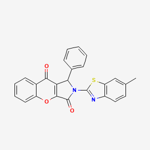 2-(6-Methyl-1,3-benzothiazol-2-yl)-1-phenyl-1,2-dihydrochromeno[2,3-c]pyrrole-3,9-dione