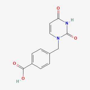 molecular formula C12H10N2O4 B14082624 4-[(2,4-Dioxo-3,4-dihydropyrimidin-1(2h)-yl)methyl]benzoic acid CAS No. 4114-04-9