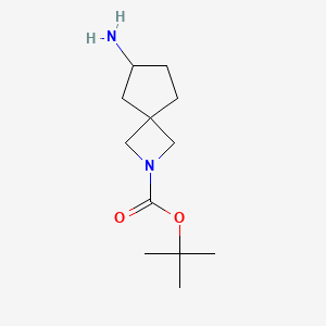 molecular formula C12H22N2O2 B1408265 Tert-butyl 6-amino-2-azaspiro[3.4]octane-2-carboxylate CAS No. 1638763-38-8