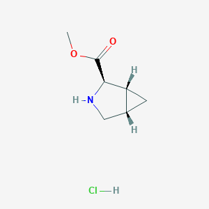 molecular formula C7H12ClNO2 B1408266 甲基 (1R,2R,5S)-rel-3-氮杂双环[3.1.0]己烷-2-羧酸盐盐酸盐 CAS No. 200006-66-2
