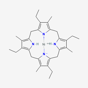 molecular formula C32H42N4Ni B14082665 Nickel(2+);2,7,12,17-tetraethyl-3,8,13,18-tetramethyl-5,10,15,20,21,23-hexahydroporphyrin-22,24-diide 