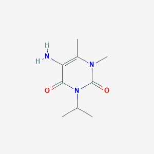 molecular formula C9H15N3O2 B14082686 5-Amino-1,6-dimethyl-3-(propan-2-yl)pyrimidine-2,4(1H,3H)-dione CAS No. 101560-36-5